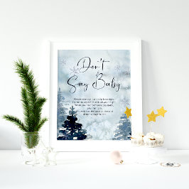 Winter zeggen geen baby poster