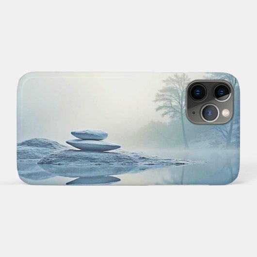 Winter Zen: Foggy Lake Balance Case-Mate iPhone Case (Achterkant (horizontaal))