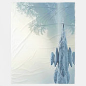 Winter Zen: Foggy Lake Balance Fleece Deken (Voorkant)