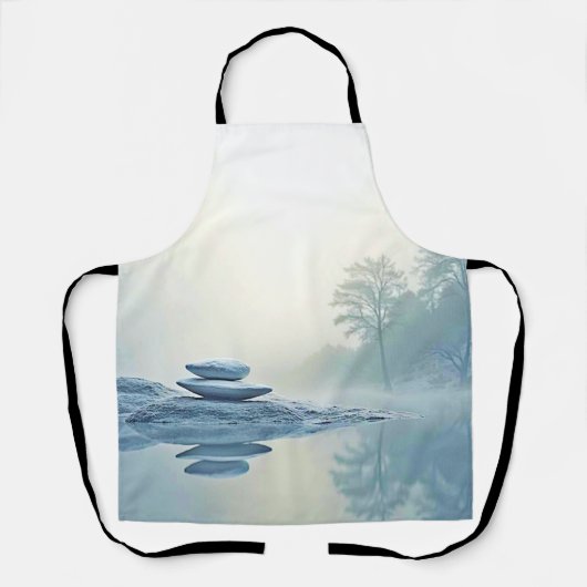 Winter Zen: Foggy Lake Balance Schort (Voorkant)