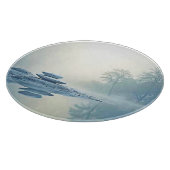 Winter Zen: Foggy Lake Balance Snijplank (Hoek)
