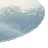 Winter Zen: Foggy Lake Balance Snijplank (Hoek)