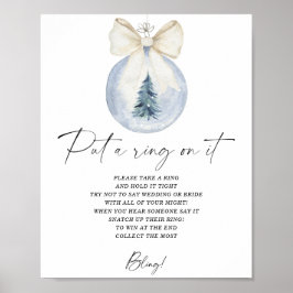 Winter zette een ring op het poster van het spel