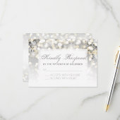 Winter Zilver en Goud Sparkle Bruiloft Uitnodiging