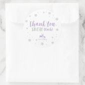 Winter, Zilver en Paars Hartelijk dank voor de sne Ronde Sticker (Tas)