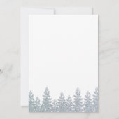 Winter Zilver Glitter Baby Shower Koud Buiten Kaart (Achterkant)