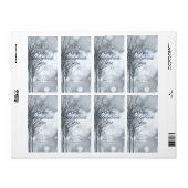 Winter Zilver Glitter Bomen Elegante Wijnlabel Etiket (Full Sheet)