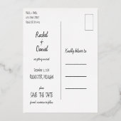 Winter zilveren lantaarns save the date kaart (Achterkant)