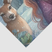 Winter Zonnewende Godin Bos-Thema tissuepapier (Detail)