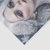 Winter zonnewende Koningin Zilver Haar Koude Decou Tissuepapier (Detail)