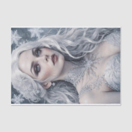 Winter zonnewende Koningin Zilver Haar Koude Decou Tissuepapier