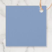 Winter zonnewende Vakantie Herten Blauw Wit Kerstm Bedankjes Labels (Achterkant)