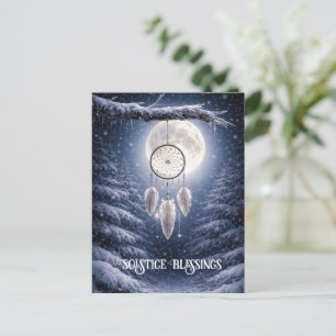 Winter Zonnewende Yule Droomvanger Maan Feestdagenkaart