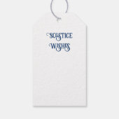 Winter Zonnewende Yule Mooie Wolf Cadeaulabel (Achterkant)
