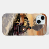 Winter zonsondergang en trein Case-Mate iPhone case (Achterkant (horizontaal))