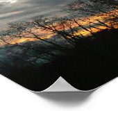 Winter Zonsondergang Natuur Landschap Fotografie Poster (Hoek)