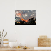 Winter Zonsondergang Natuur Landschap Fotografie Poster (Keuken)