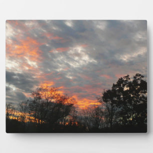 Winter Zonsondergang Natuur Landschapsfotografie Fotoplaat