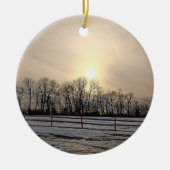 Winter Zonsondergang Ornament (Voorkant)