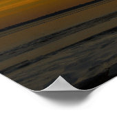 Winter Zonsondergang Waterlandschap Poster (Hoek)