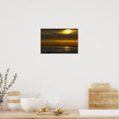 Winter Zonsondergang Waterlandschap Poster (Keuken)