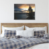 Winter Zonsopgang bij Crater Lake Canvas Afdruk (Insitu (Slaapkamer))
