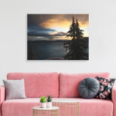 Winter Zonsopgang bij Crater Lake Canvas Afdruk (Insitu (Woonkamer))