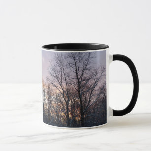 Winter Zonsopgang I Pastel Natuur Landschap Mok