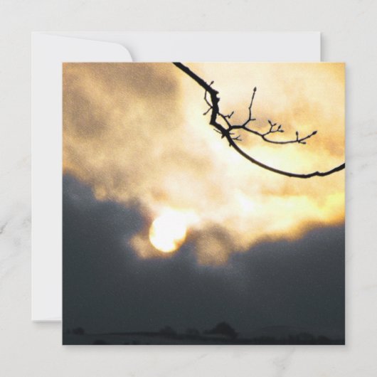 Winter Zonsopgang Telefoon Feestdagenkaart (Voorkant)