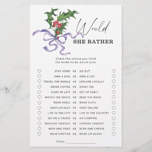 Winter Zou ze liever vrijgezellenfeest spelen? (Voorkant)