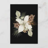 Winter Zwart Details RSVP Website Bruiloft Informatiekaartje (Achterkant)