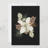 Winter Zwart-wit Elegant Script Bruiloft Kaart (Achterkant)