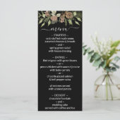 Winter Zwart-wit Elegant Script Bruiloft Menu (Staand voorkant)