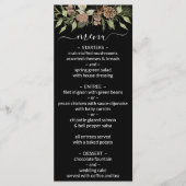 Winter Zwart-wit Elegant Script Bruiloft Menu (Voorkant)
