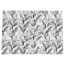 Winter Zwart-wit Waterverf Botanisch