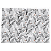 Winter Zwart-wit Waterverf Botanisch Groot Cadeauzakje (Achterkant)