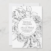 Winter Zwart-witminimalistisch Vrijgezellenfeest Kaart (Voorkant)