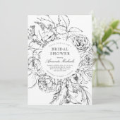 Winter Zwart-witminimalistisch Vrijgezellenfeest Kaart (Staand voorkant)