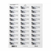 Winter Zwarte Beer Retouradreslabels Berg Etiket (Full Sheet)