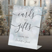 Winter Zwarte Handtekening Script Kaarten En Cadea Reclamebord Met Voetstuk