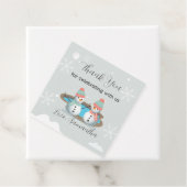 Winter zwembad verjaardagsfeestje bedankjes labels (In situ)