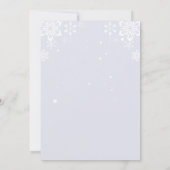 Winter zwembad verjaardagsfeestje kaart (Achterkant)