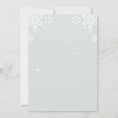 Winter zwembad verjaardagsfeestje kaart (Achterkant)