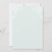 Winter zwembad verjaardagsfeestje kaart (Achterkant)