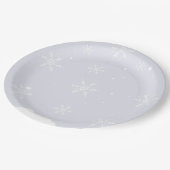 Winter zwembad verjaardagsfeestje papieren bordje (Gekanteld)