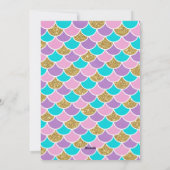 Winter zwembad zeemeermin thema uitnodiging (Achterkant)