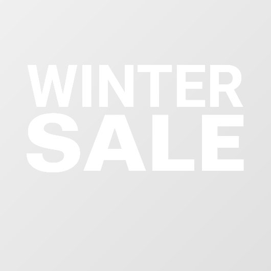 Winteraanbieding Bord Raamsticker (Vel)