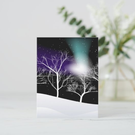 Winterachtergrond Briefkaart (Staand voorkant)