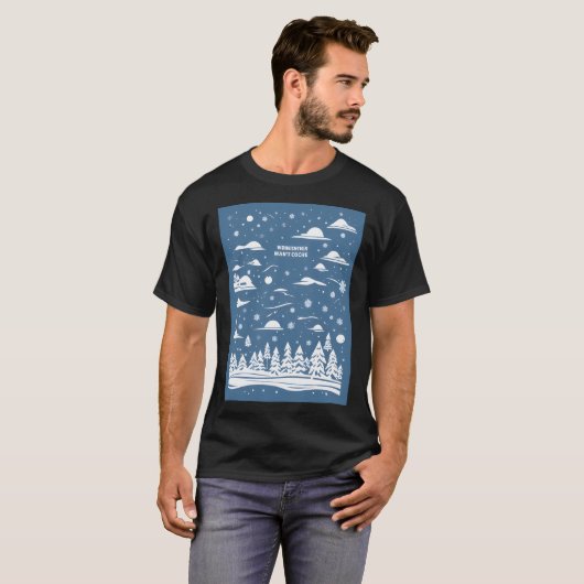 Winterachtergrond T-shirt (Voorkant volledig)