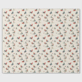 Winterachtergrond van kinderen op sleeën cadeaupapier (Vlak)